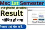 Msc 1st semester Result