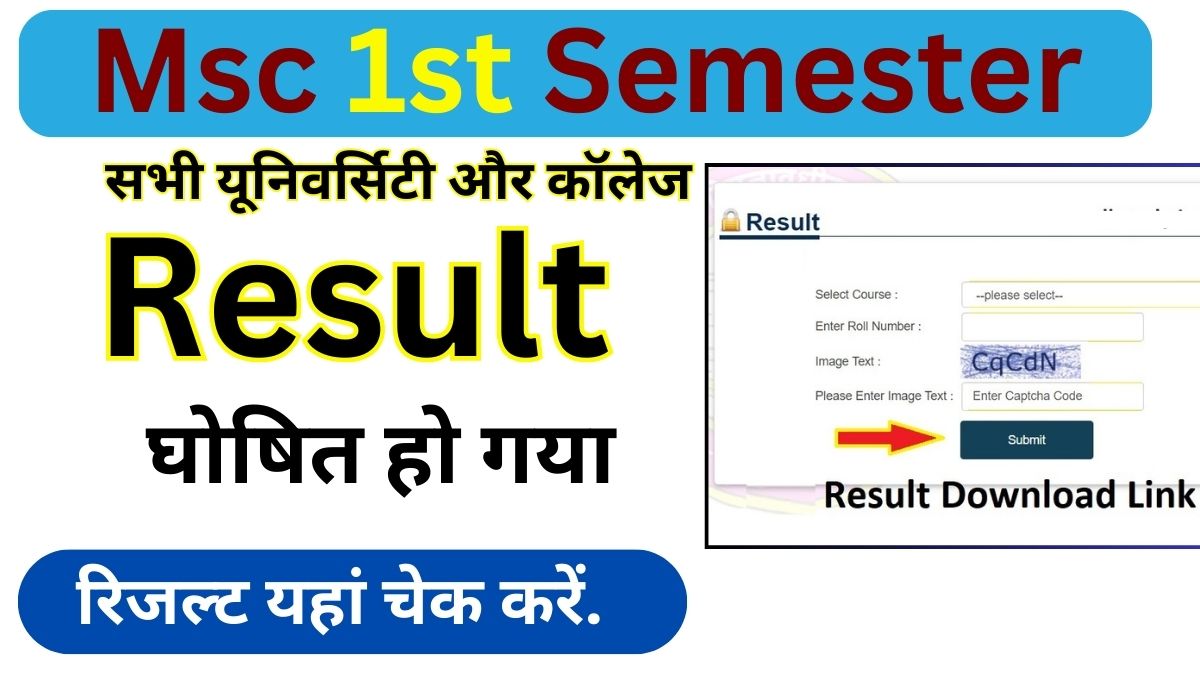 Msc 1st semester Result