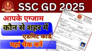 SSC GD Exam City 2025 Kaise Check Kare