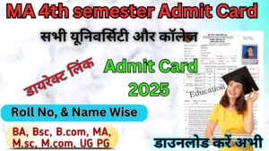 MA 4th Semester Admit Card 2025