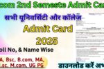 Mcom 2nd Semeste Admit Card 2025