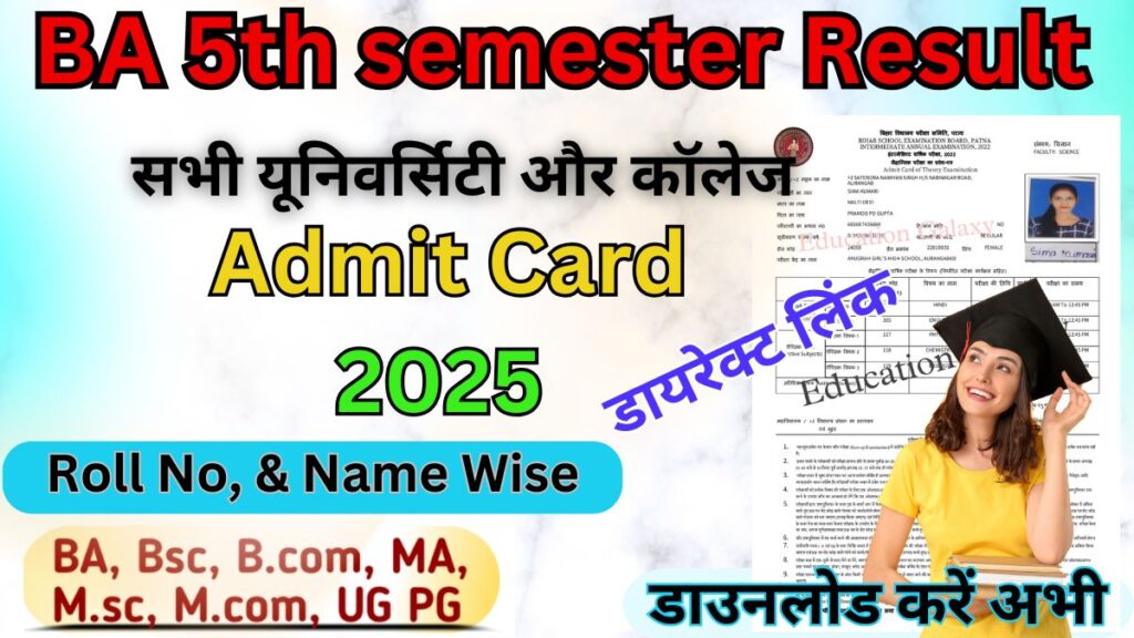 BA 5th semester Result 2025