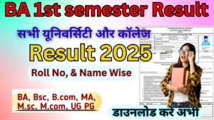 BA 1st semester Result 2025