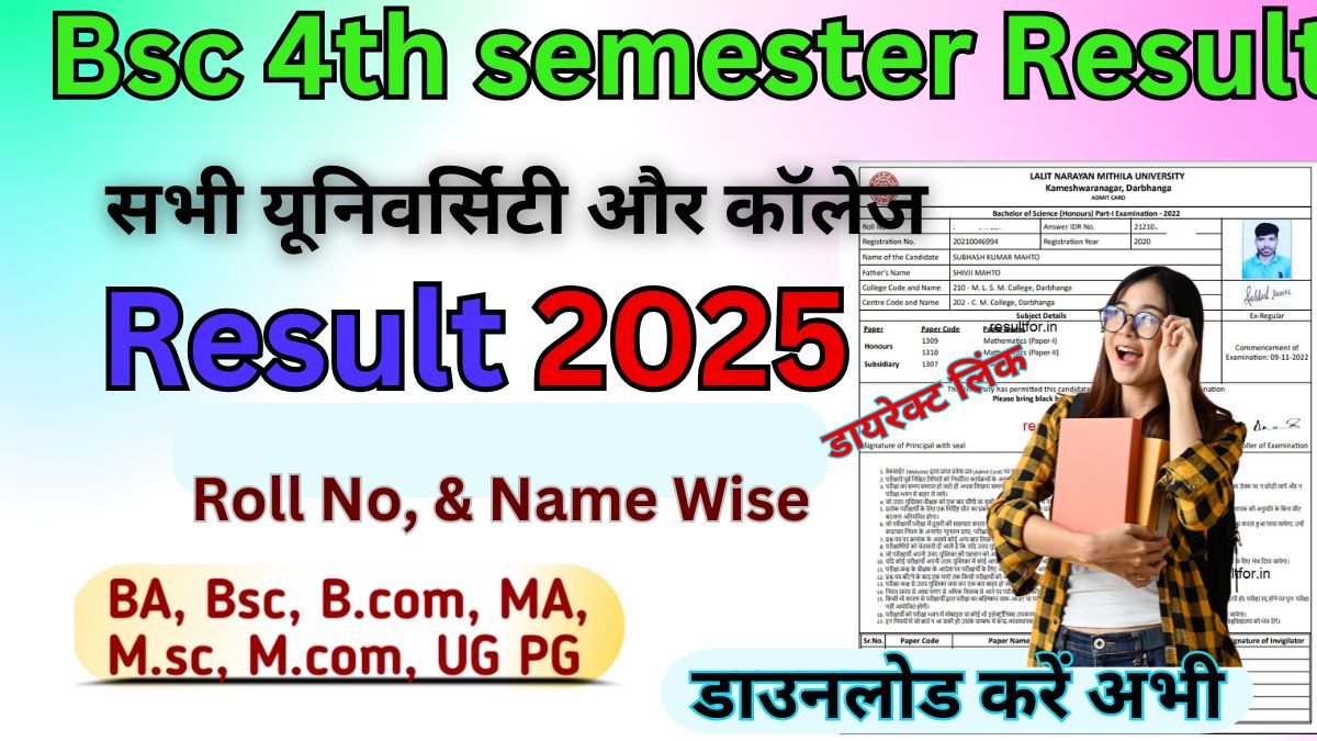 Bsc 4th semester Result 2025