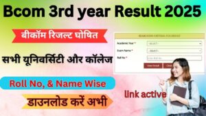 Bcom 3rd year Result 2025