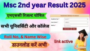 Msc 2nd year Result 2025