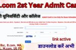 B.com 2st Year Admit Card 2025