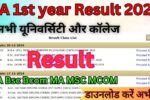 BA 1st year Result 2025