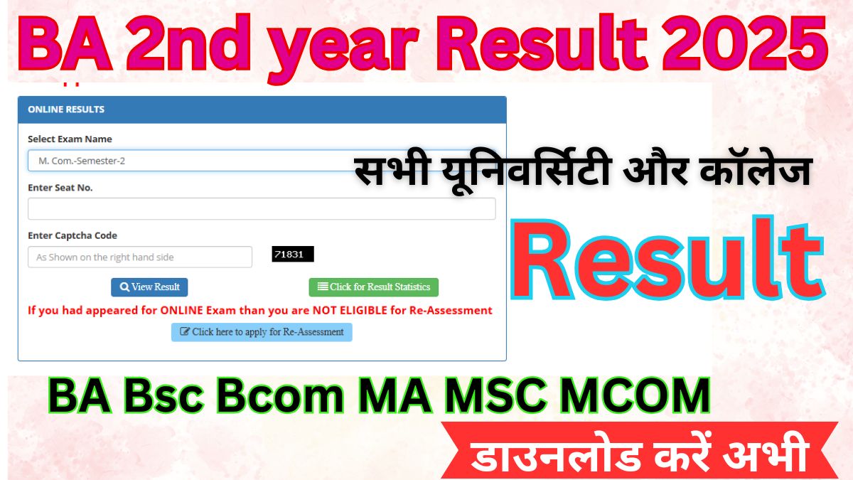 BA 2nd year Result 2025