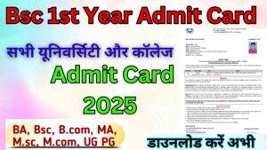 Bsc 1st Year Admit Card 2025