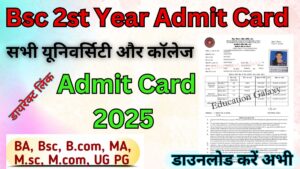 Bsc 2st Year Admit Card 2025