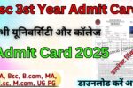 Bsc 3st Year Admit Card 2025