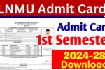 LNMU 1st Semester Admit Card