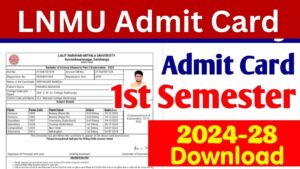 LNMU 1st Semester Admit Card