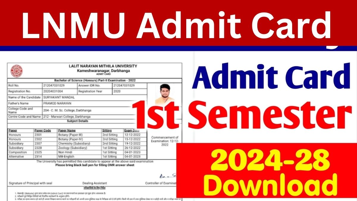 LNMU 1st Semester Admit Card