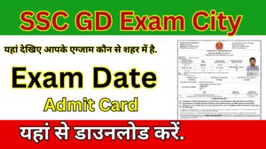 SSC GD Exam City 2025