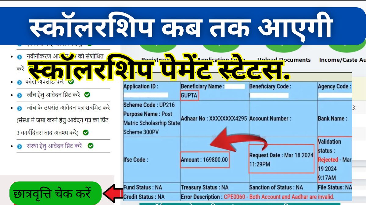 UP Scholarship Payment Status Check 2025