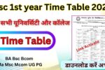 Bsc 1st year Time Table 2025