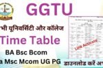GGTU Time Table 2026