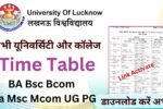 Lucknow University Time Table 2026