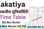 Kakatiya University Time Table 2025