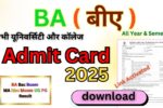 BA Admit Card 2025 download