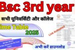 Bsc 3rd year Time Table 2025