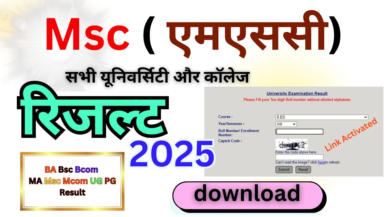 Msc Result 2025