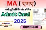 MA Admit Card 2026 Download