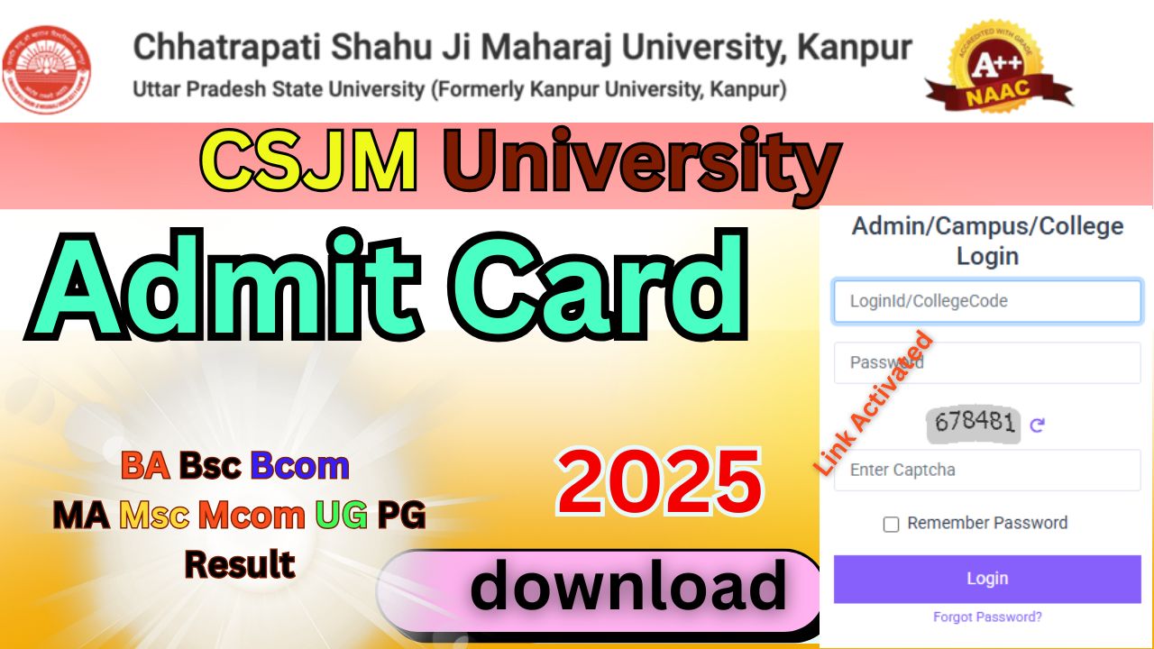 CSJMU Admit Card 2025