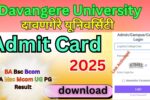 Davangere University Admit Card 2025