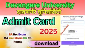 Davangere University Admit Card 2025