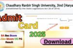  CRSU Admit Card Download 2026