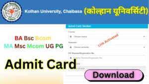 Kolhan University Admit Card 2025