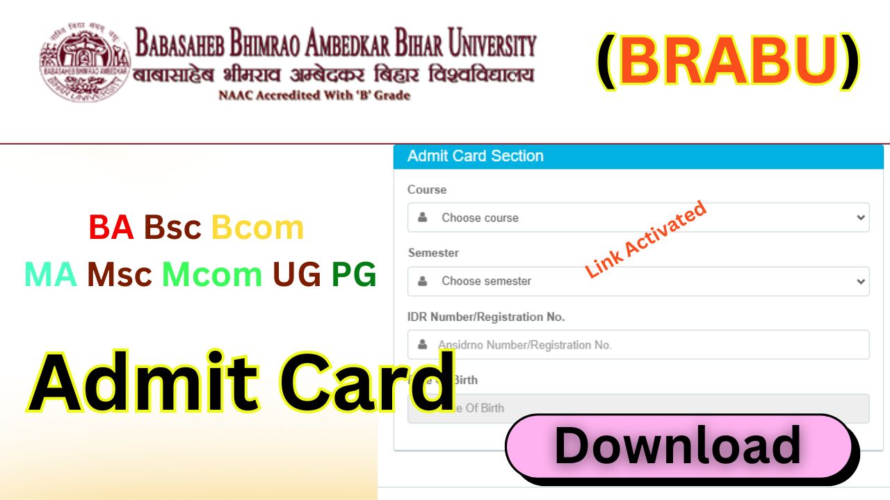 BRABU University Admit Card 2025