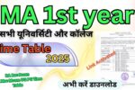 MA 1st year Time Table 2025