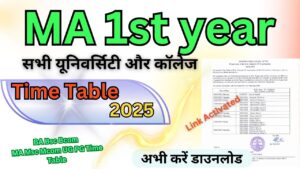 MA 1st year Time Table 2025