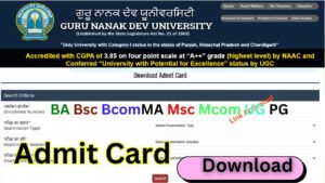 GNDU Admit Card 2025