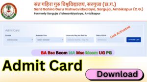 Sarguja University Admit Card 2025