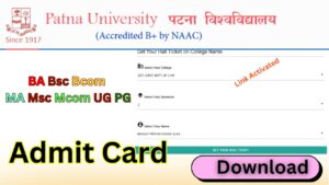 Patna University Admit Card 2025