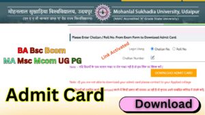 MLSU Admit Card 2025