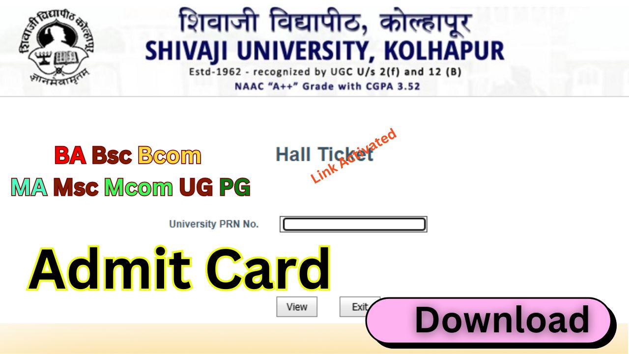 Shivaji University Admit Card 2025