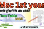 Msc 1st year Time Table 2025