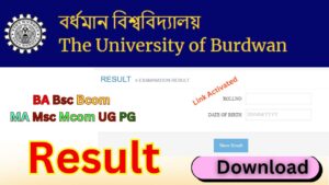 Burdwan University Result 2025