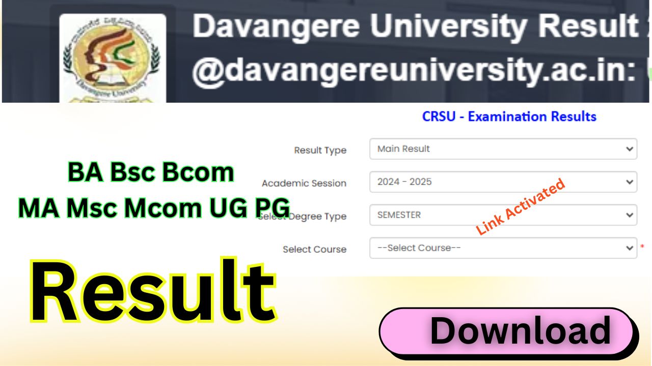 Davangere University Result 2025