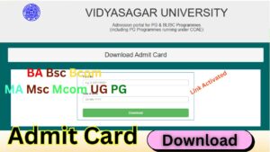 Vidyasagar University Admit Card 2025