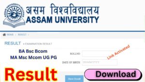 Assam University Result 2025