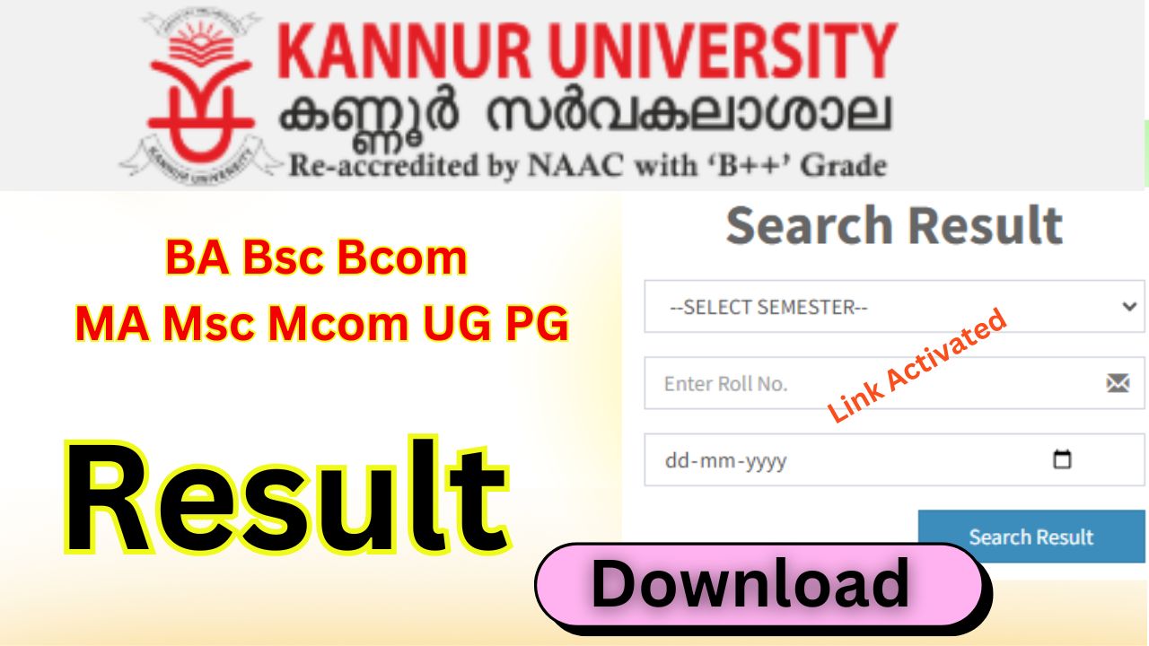 Kannur University Result 2025