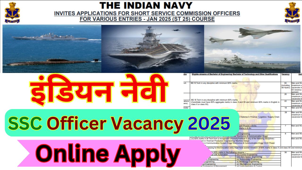 Indian Navy SSC Officer Vacancy 2025