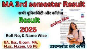 MA 3rd semester Result 2025